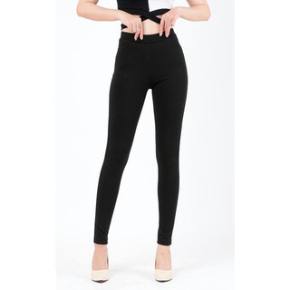 Quần legging dài cotton thái nâng mông cạp cao siêu hot siêu co giãn 4 chiều màu đen - Quần legging lưng cao mặc đi học