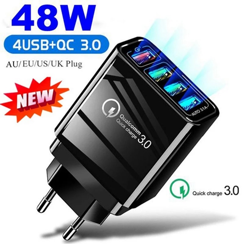 Cục sạc nhanh 4 cổng Usb 3.0 48w tiện dụng