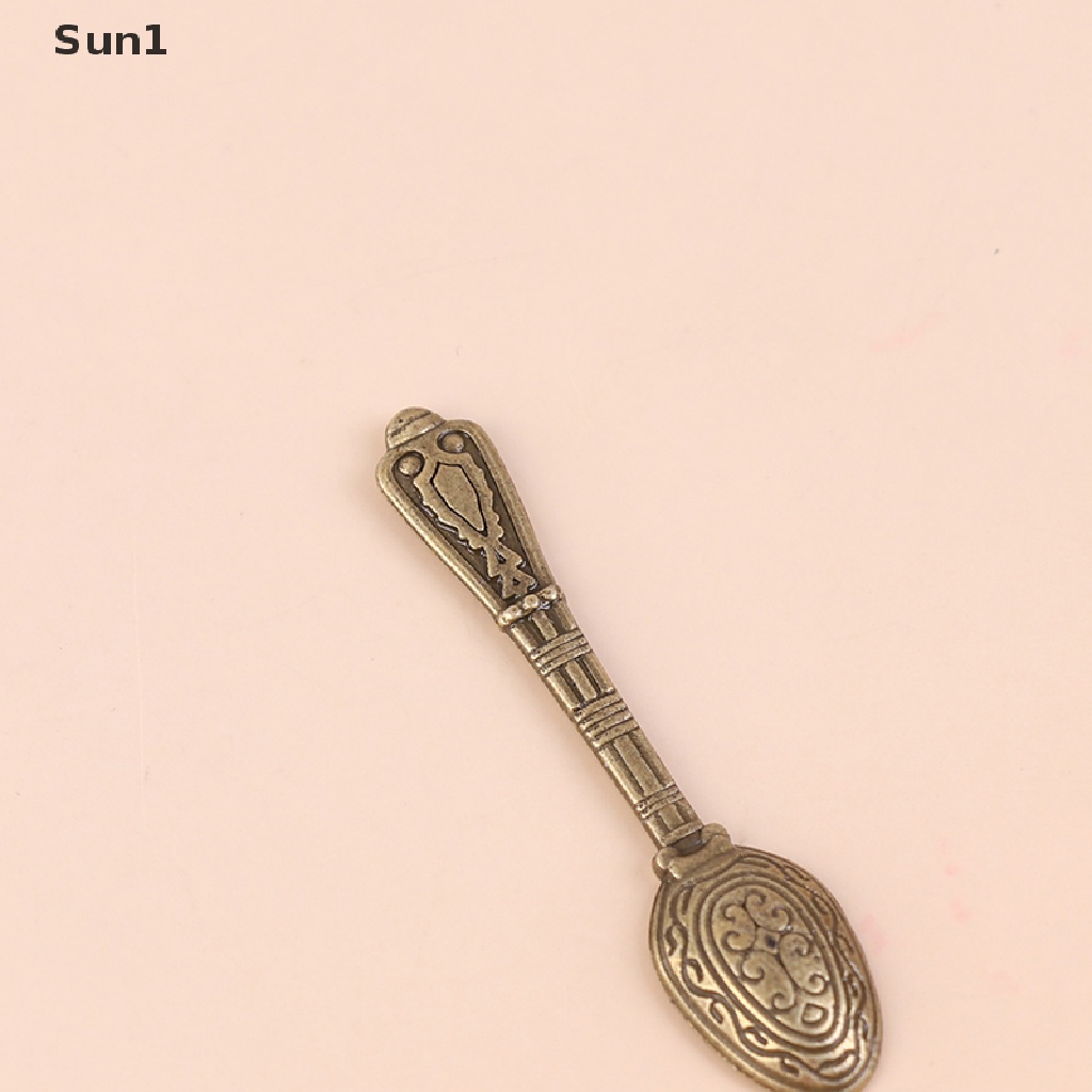 Set 1 / 10 Muỗng / Nĩa Trang Trí Nhà Búp Bê Phong Cách Vintage