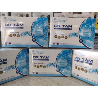 (Hộp 50 cái) Khẩu trang y tế kháng khuẩn 5 lớp DR.TÂM