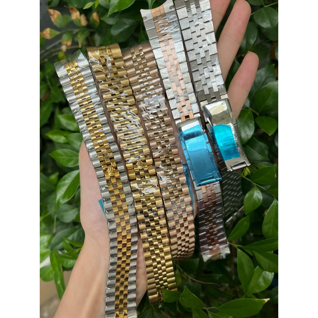 Dây đồng hồ Rolex 5 mắt 5 số đúc đặc size 20,21,13