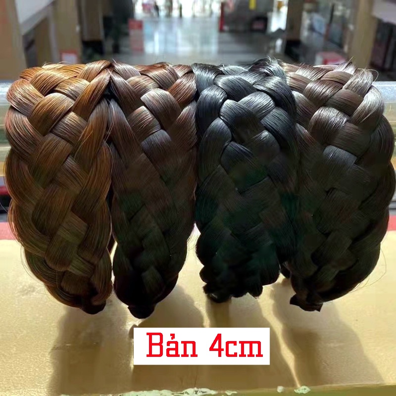 Bờm cài tóc tết- bờm cài tóc giả tóc giả bản 2.5 đến 4cm