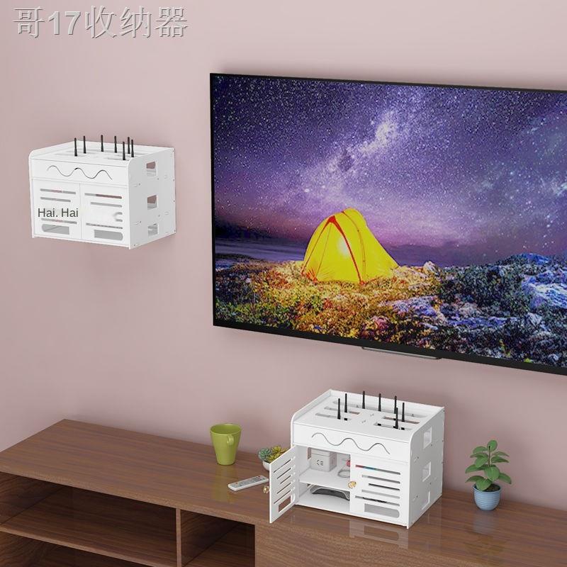 CBộ định tuyến không dây hộp lưu trữ wifi giá mèo vá bảng điều khiển hoàn thiện set-top đỡ đục lỗ miễn phí