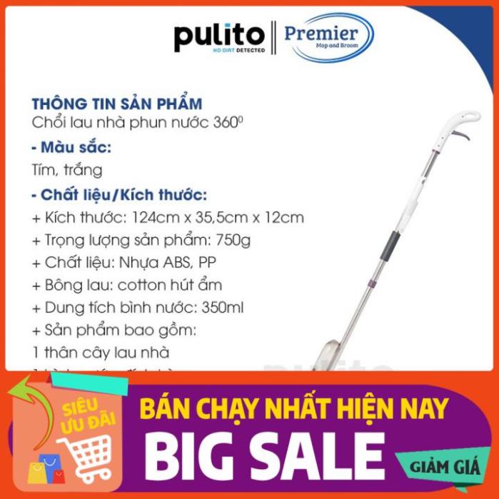 Cây lau nhà thông minh phun sương Pulito lau dọn nhanh dễ dàng