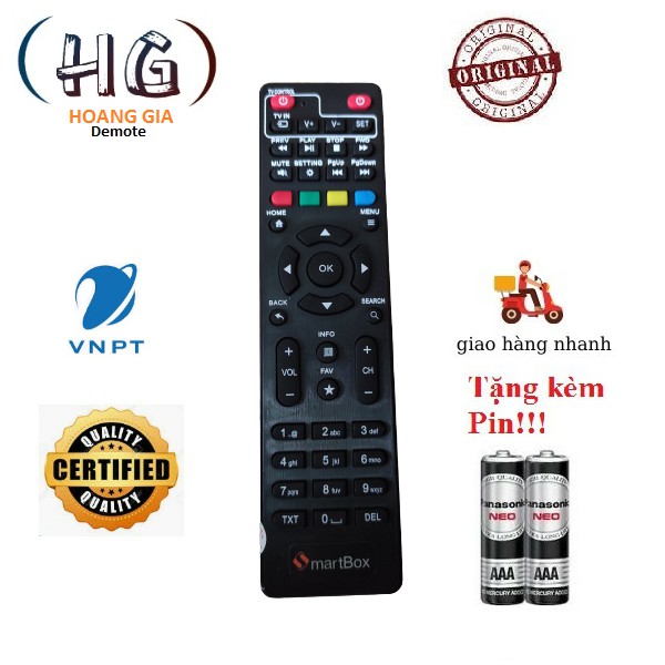 Điều khiển đầu thu VNPT Smart Box - Hàng tốt