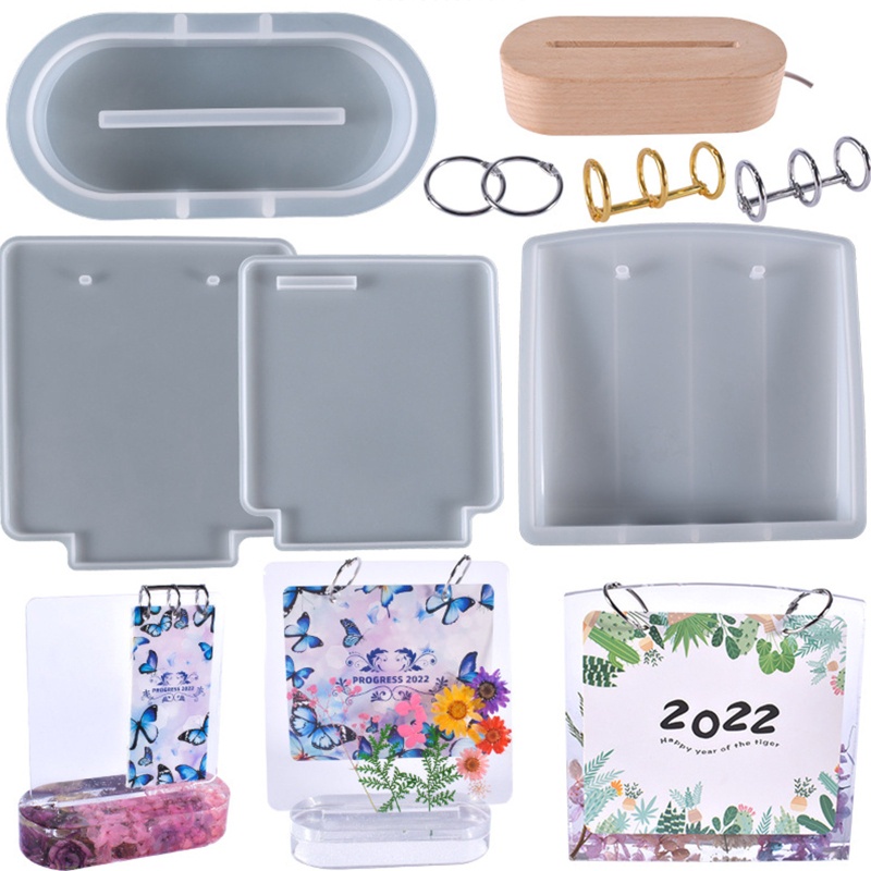 Arin Khuôn Treo Lịch Thủ Công Resin Epoxy Pha Lê UV Hình Lịch Treo Trang Trí DIY