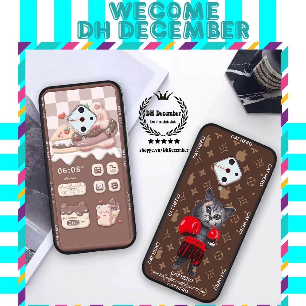 Ốp lưng Vivo S1 PRO in hình 3D GẤU HỒNG-GẤU BE3R -XINH XẺO CỰC ĐẸP