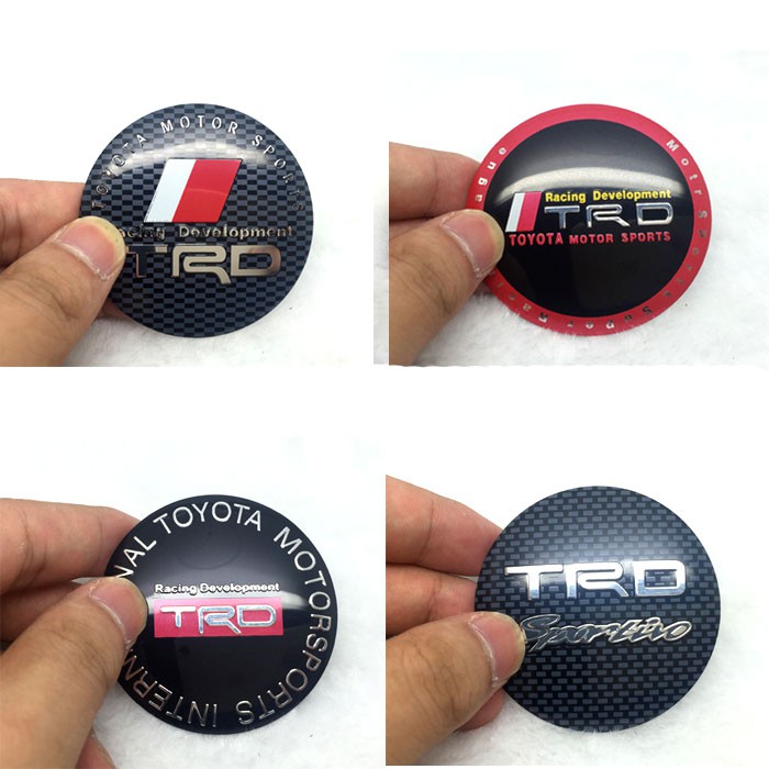 Bộ 4 logo ốp lazang kim loại TRD Toyota