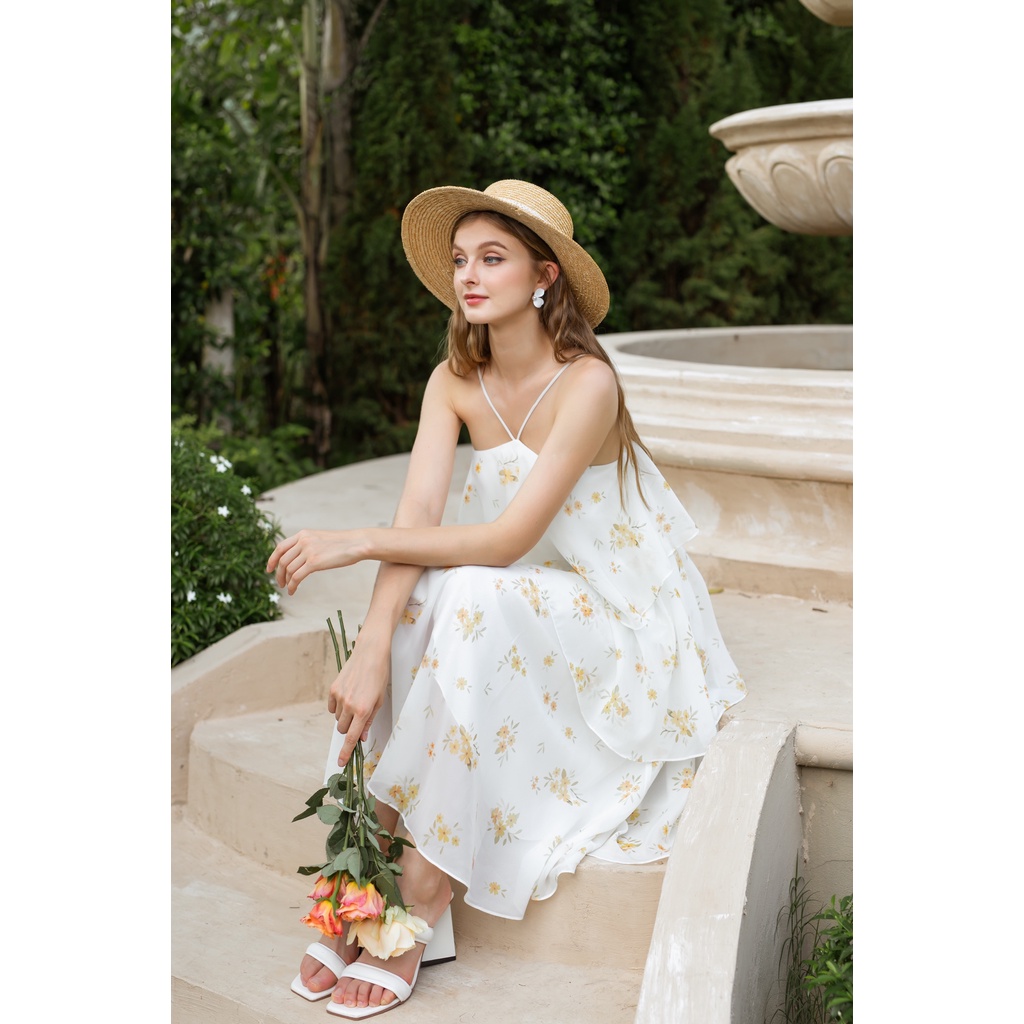 TIELA Đầm váy hoa ba tầng dáng xoè - Sunshine Dress