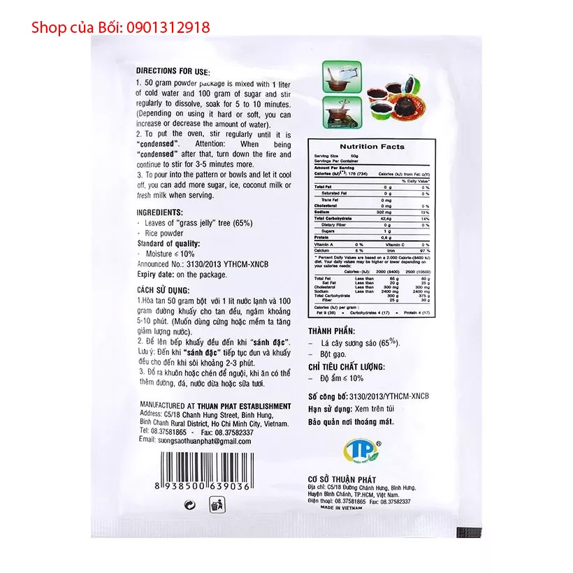 Bột sương sáo đen Thuận Phát 50g