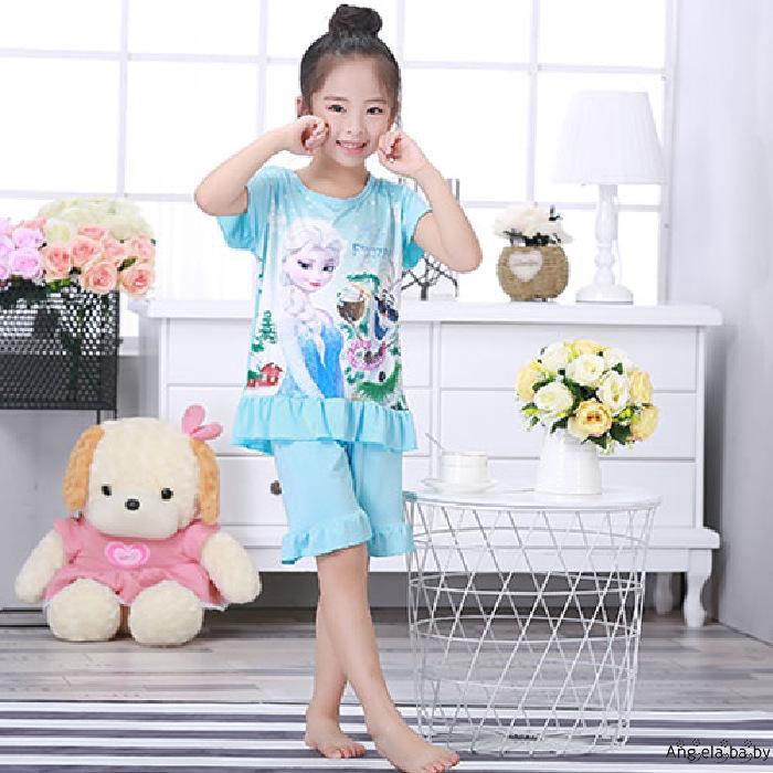 Set đồ ngủ ngắn tay in hình công chúa dễ thương cho bé