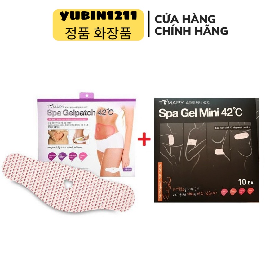 Combo miếng Dán Tan Mỡ Bụng Spa Gel Patch 42°C Hàn Quốc TIMARY