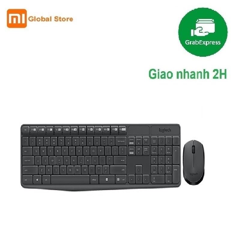 Bộ bàn phím chuột không dây Logitech MK235 Hàng chính hãng