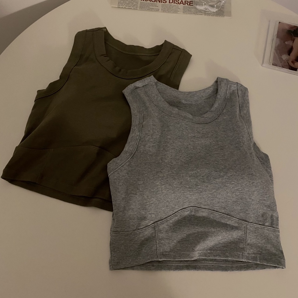 Áo crop top XIAOZHAINV thể thao 5 màu sắc tùy chọn đa dạng phong cách Hàn Quốc cho nữ