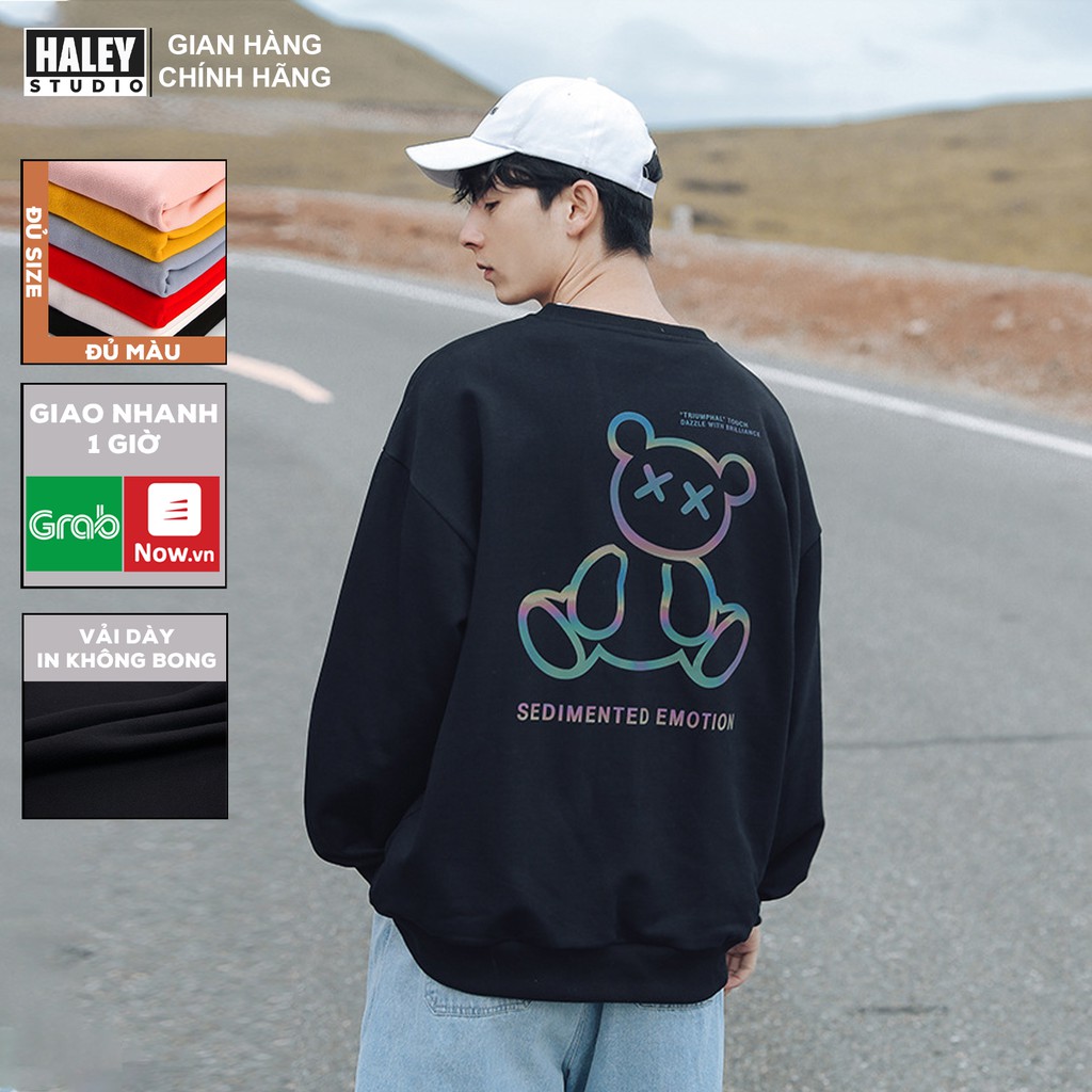 Áo Sweater phản quang Sedimented emotion Nam Nữ Unisex Hàn Quốc mã HD74 Chất nỉ đẹp dày - quà tặng ngẫu nhiên