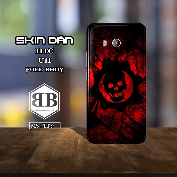 Bộ Skin Dán Cho HTC U11 Full Lưng Viền, Dùng thay ốp lưng cực chuẩn chống thầm cao cấp