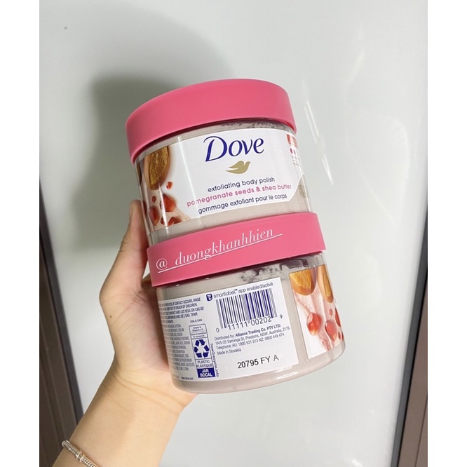 Tẩy da chết body Dove siêu thơm