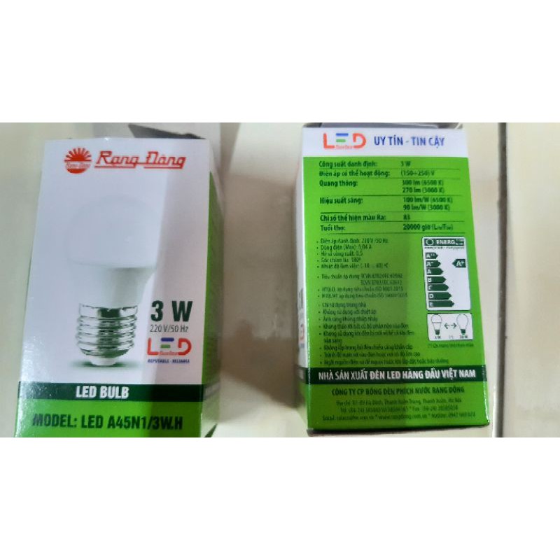 Bóng đèn led Rạng Đông Bulb 3w, 5w, 7w, 9w.
