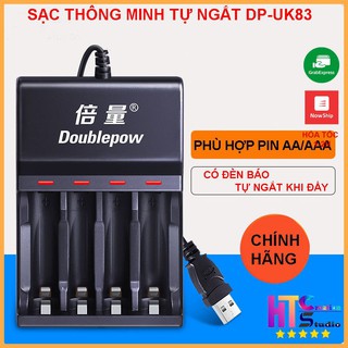 Bộ sạc pin chính hãng Doublepow DP-UK83, đổi đèn khi sạc đầy, sạc 4 pin AA/AAA pin đầy tự ngắt tiện lợi