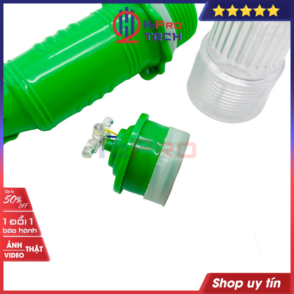 Đèn Chớp Cảnh Báo, Đèn Báo Hiệu Tàu Biển H2pro Vỏ Xanh-Nháy Xanh Cao Cấp, Thu Hút Khách Hàng (Tặng Pin Đại)-H2Pro Tech