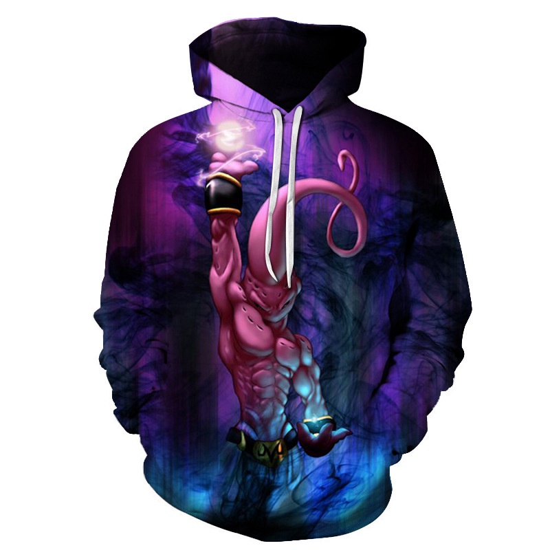 Áo Hoodie Tay Dài In Hình Super Saiyan Son Goku Vegeta 3D Hoạt Hình Dragon Ball Phong Cách Đường Phố Mùa Đông Unisex