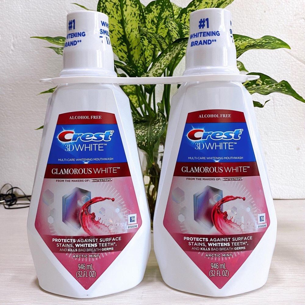 Nước súc miệng Crest 3D White 1 lít trắng răng, Hàng Mỹ - Shop Lavenic