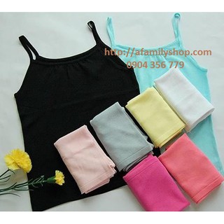 Áo 2 dây chất liệu thun cotton co giãn