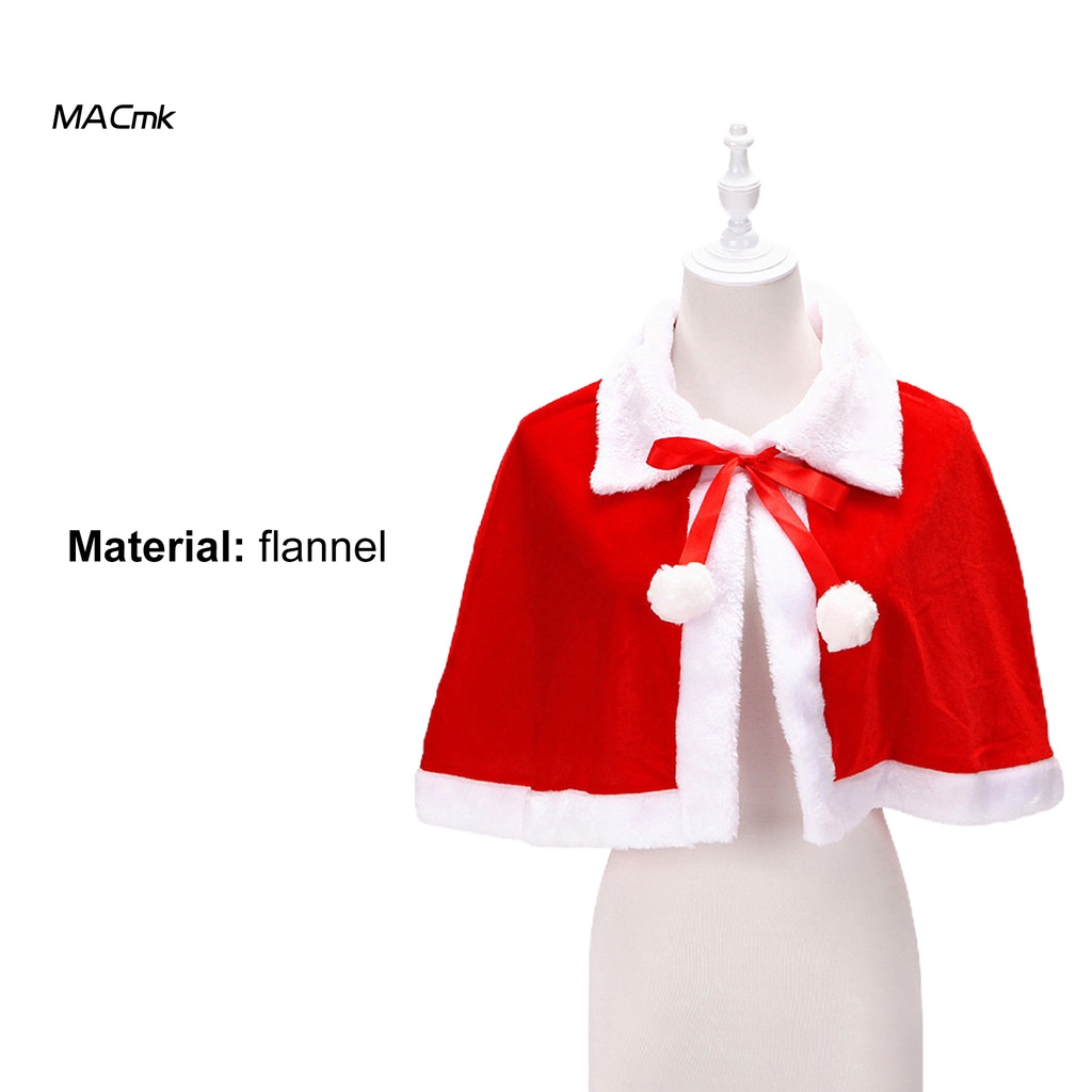 <COD>Áo choàng giáng sinh cổ bẻ đính nơ cho người lớn | BigBuy360 - bigbuy360.vn