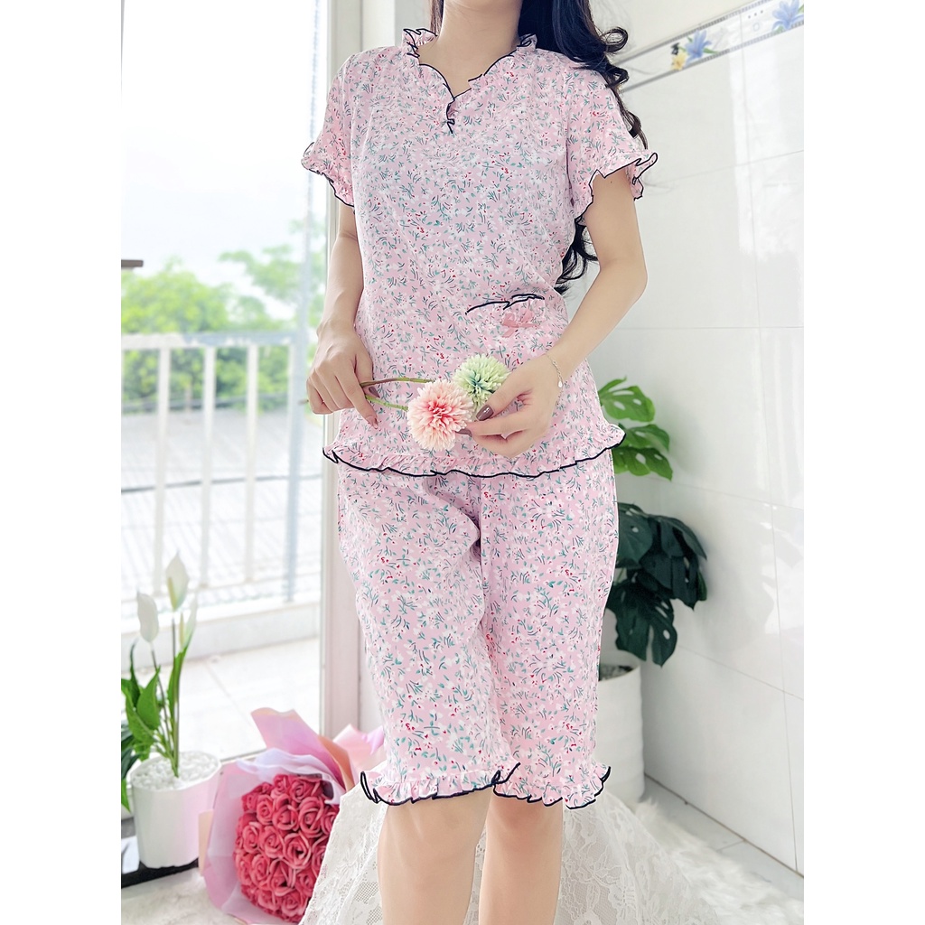 Đồ bộ mặc nhà quần lửng tới gối nhiều màu sắc