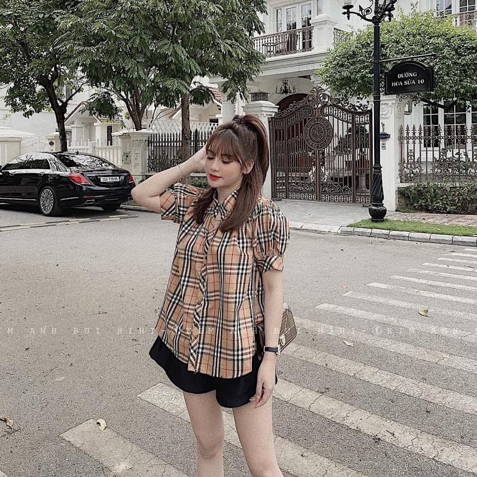 so mi tay phồng kẻ sọc shop sun soc | BigBuy360 - bigbuy360.vn