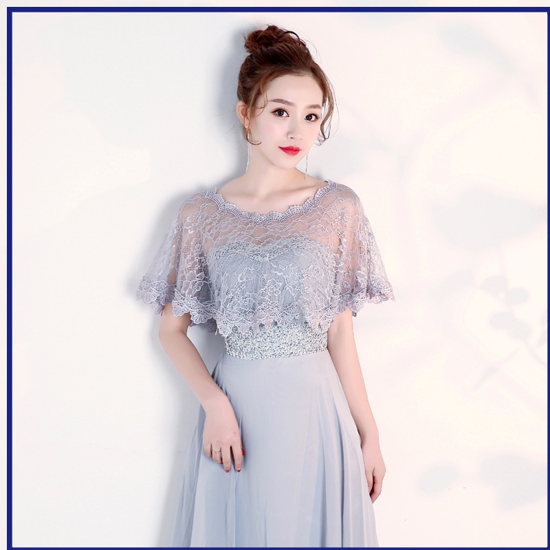 Khăn choàng vải tuyn phối ren mỏng cho cô dâu
 | BigBuy360 - bigbuy360.vn