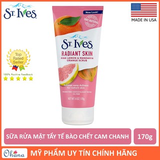 Sữa Rửa Mặt Tẩy Tế Bào Chết St.Ives Chiết Xuất Cam Chanh 170g