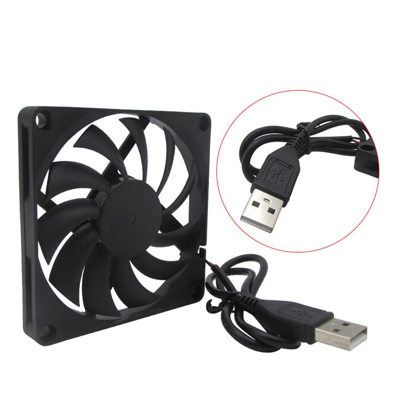 COD 80mm 5V USB Fan 80mm 8cm 8015 Brushless DC Cooling Fan PC Cooler 2Pcs O4VN