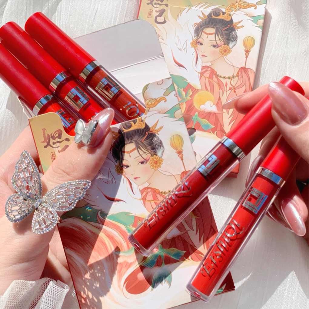 💕 Set 5 Cây Son Lì Mini Smoke Hình Bao Thuốc Siêu Xinh Set Son Gái Meyoco Retro Matte Liquid