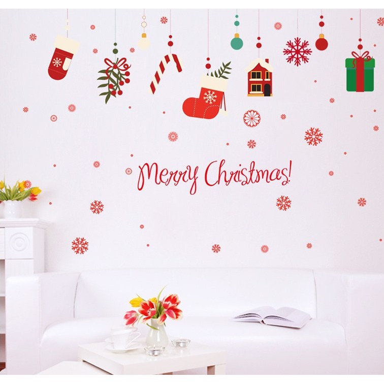 Decal trang trí Rèm dây Qùa Vớ Kẹo xinh xắn