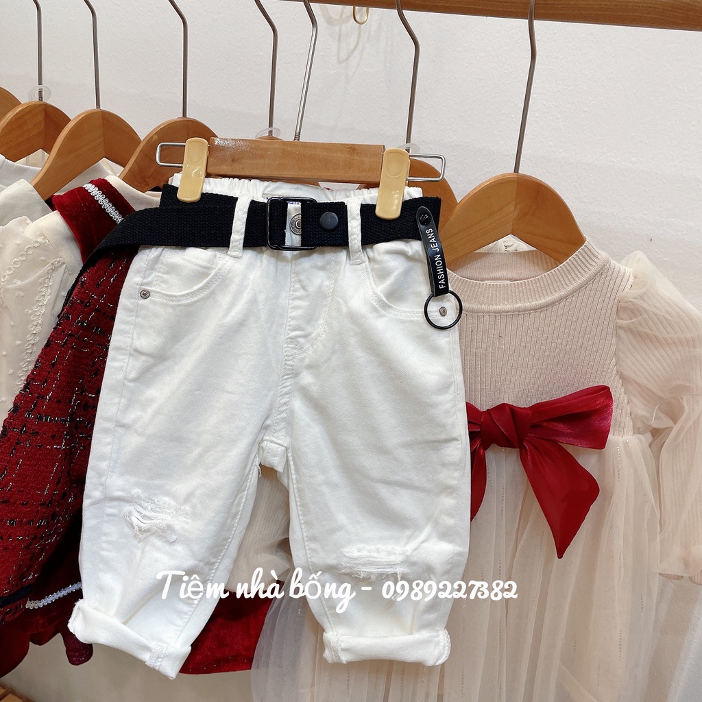Quần bò trắng bé trai 12m-5y - hàng quảng châu