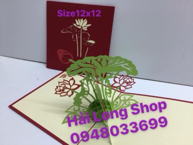 Hoa Sen ( VN )- Lotus - Flower  - Thiệp 3D | BigBuy360 - bigbuy360.vn