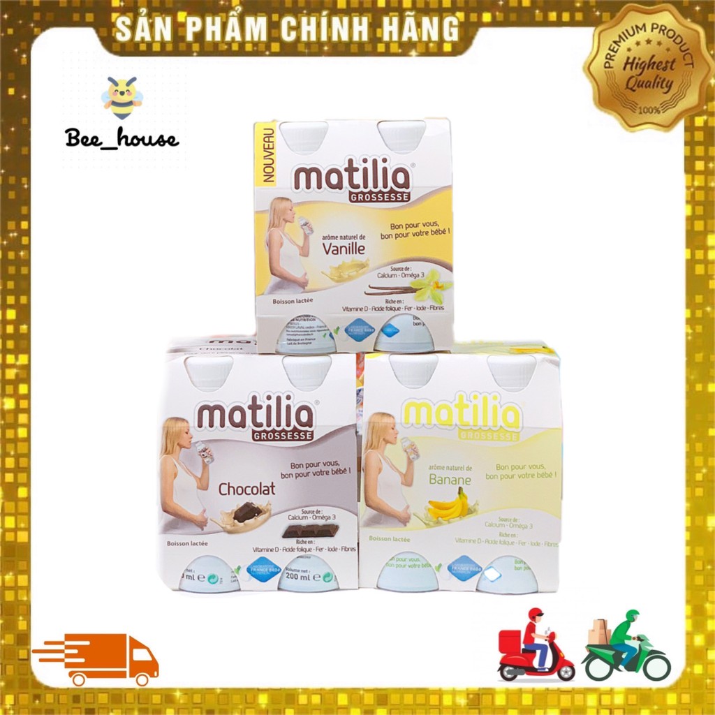 Sữa Matilia bầu - bú nội địa Pháp 200ml x 4 chai