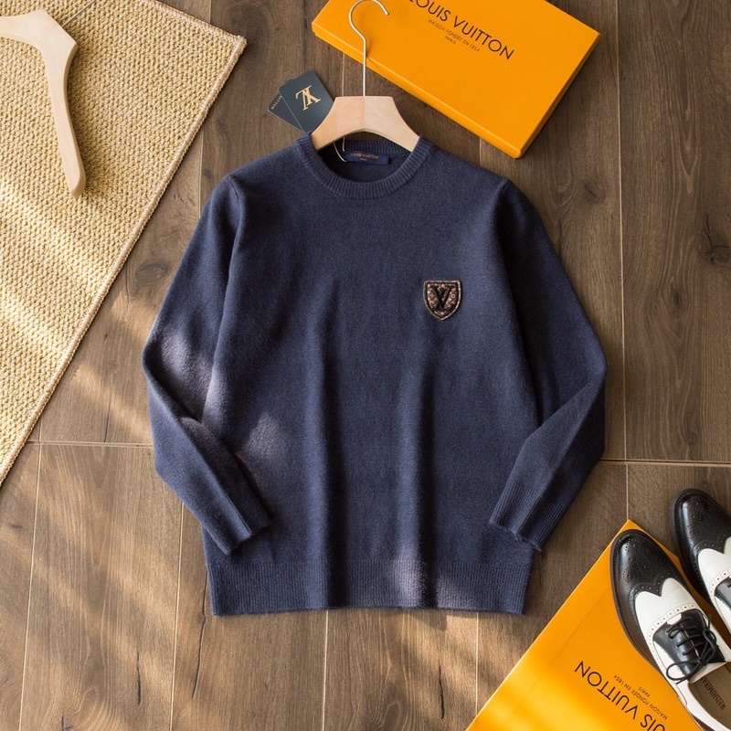 Áo len thời trang nam có 3 màu logo thương hiệu Louis Vuitton LV cao cấp mẫu mới