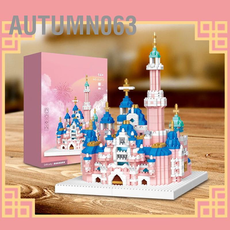 Autumn063 Khối xây dựng ước mơ Công chúa vi hạt học đồ chơi lâu đài cho bé gái