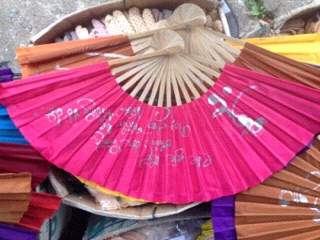 Quạt vải thư pháp cỡ đại
