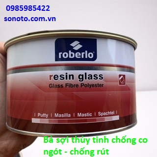 Bột trét chống rỉ - chống rút - bả đắp sợi thuỷ tinh cao cấp ROBERLO TÂY BAN NHA 1Kg (Sơn oto xe máy) bả nhựa