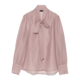 Áo sơ mi cổ nơ zara
