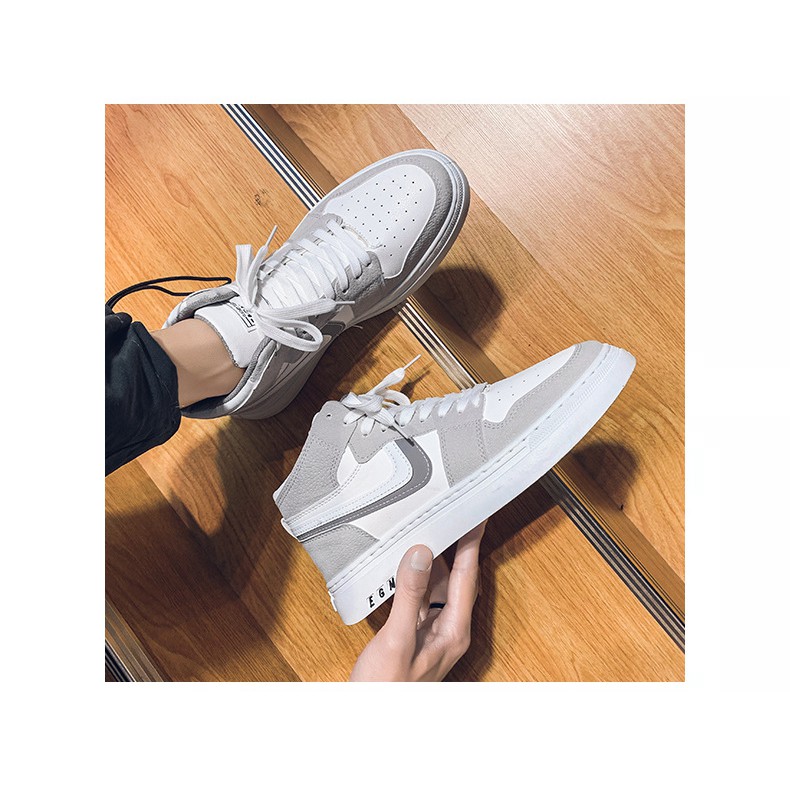 [Cao Cấp - Freeship] Giày thể thao nam -  Giày Sneaker Tăng Chiều Cao màu trắng sữa MS07