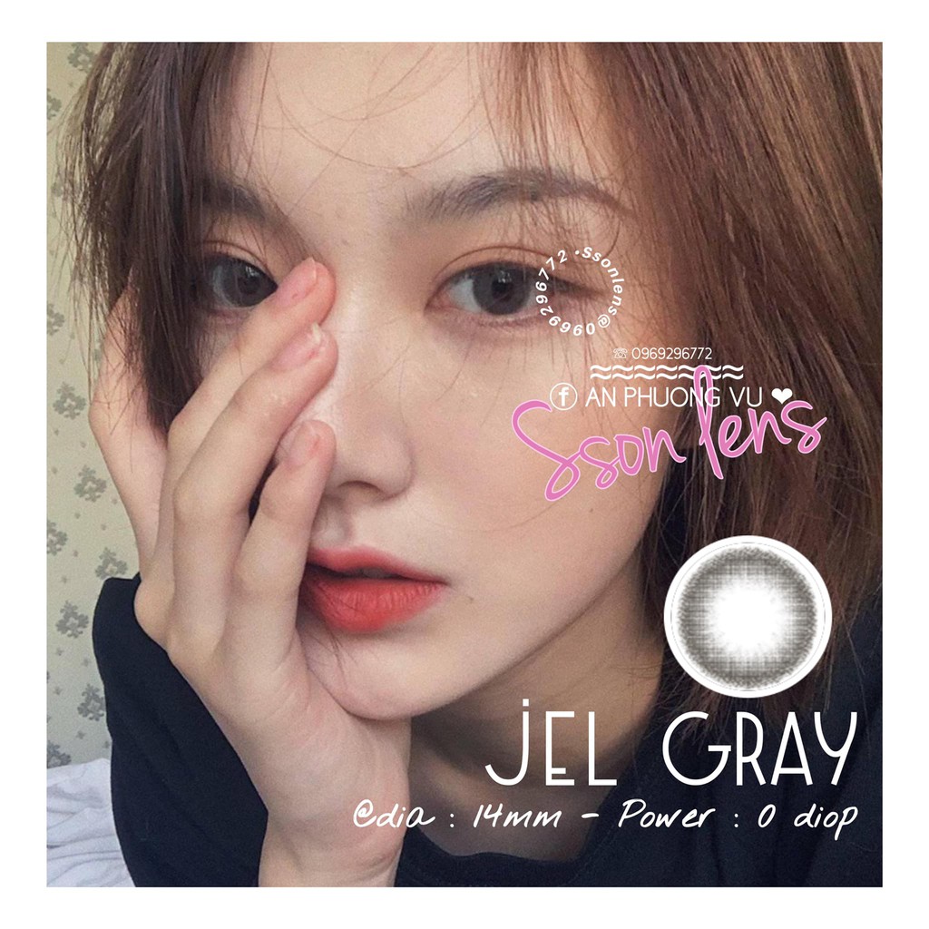Mẫu Jel nâu - xám giãn 14.2mm - Vassen Contact Lens - kính áp tròng