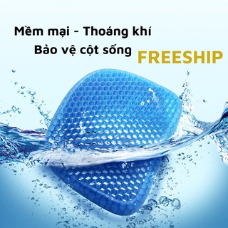 Đệm Ngồi, Đệm Lót Ghế Dạng Gel Thoáng Khí, Chống Thoái Hoá Cột Sống, Điều Hoà Tuần Hoàn Máu SIXTEEN