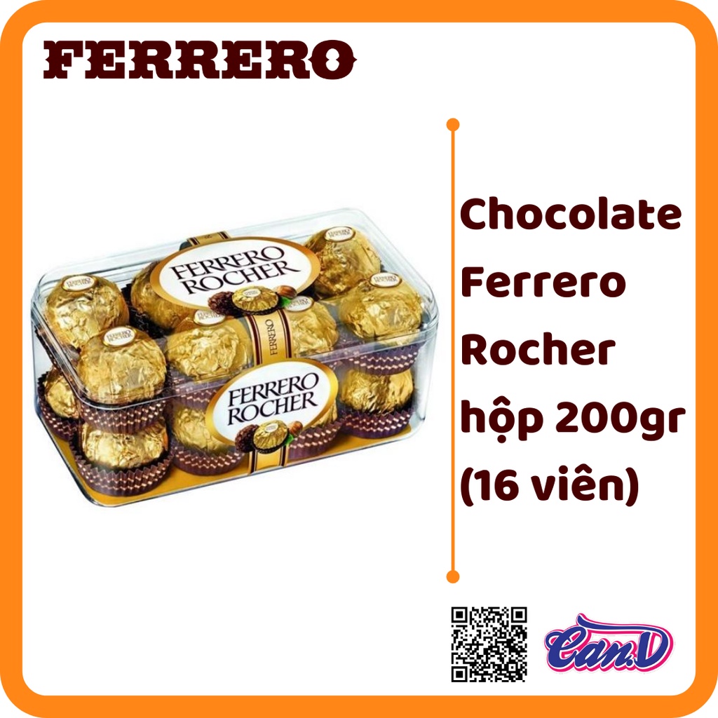 Chocolate Ferrero Rocher hộp 200gr