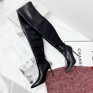 Boots đùi da lì gót nhọn cực chất bigtreee