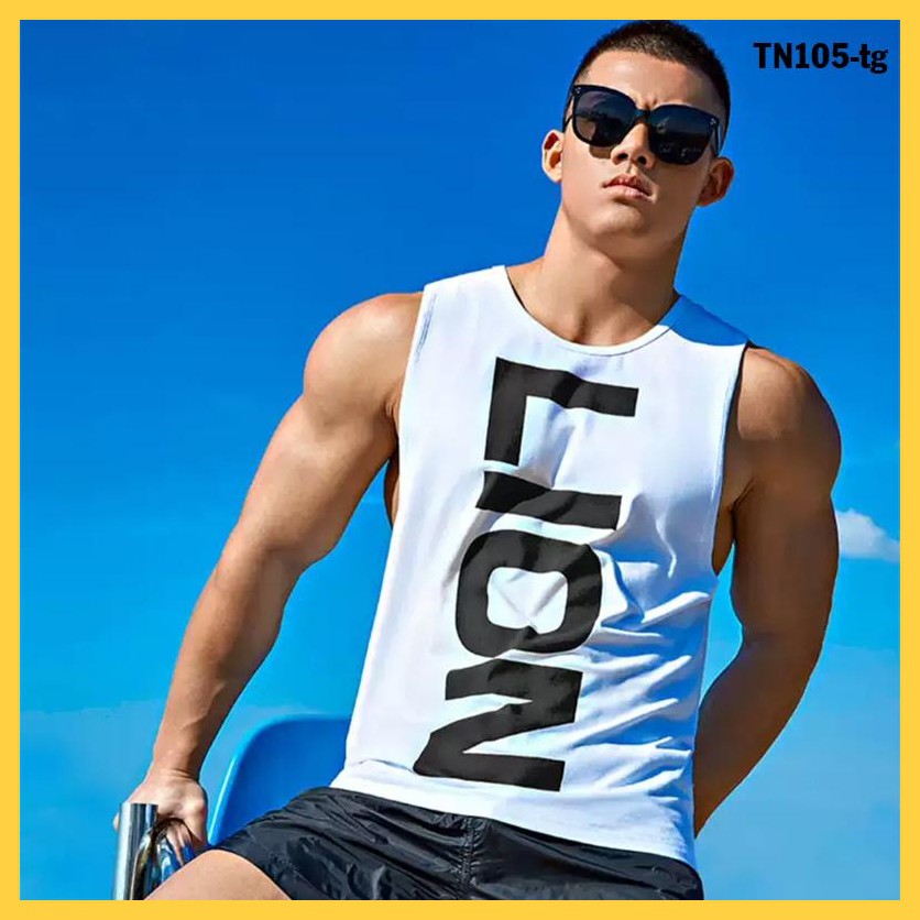 [Xã hàng] Áo thun nam TN105 ba lỗ đẹp sư tử vải sợi tre tổng hợp nhiều màu | BigBuy360 - bigbuy360.vn