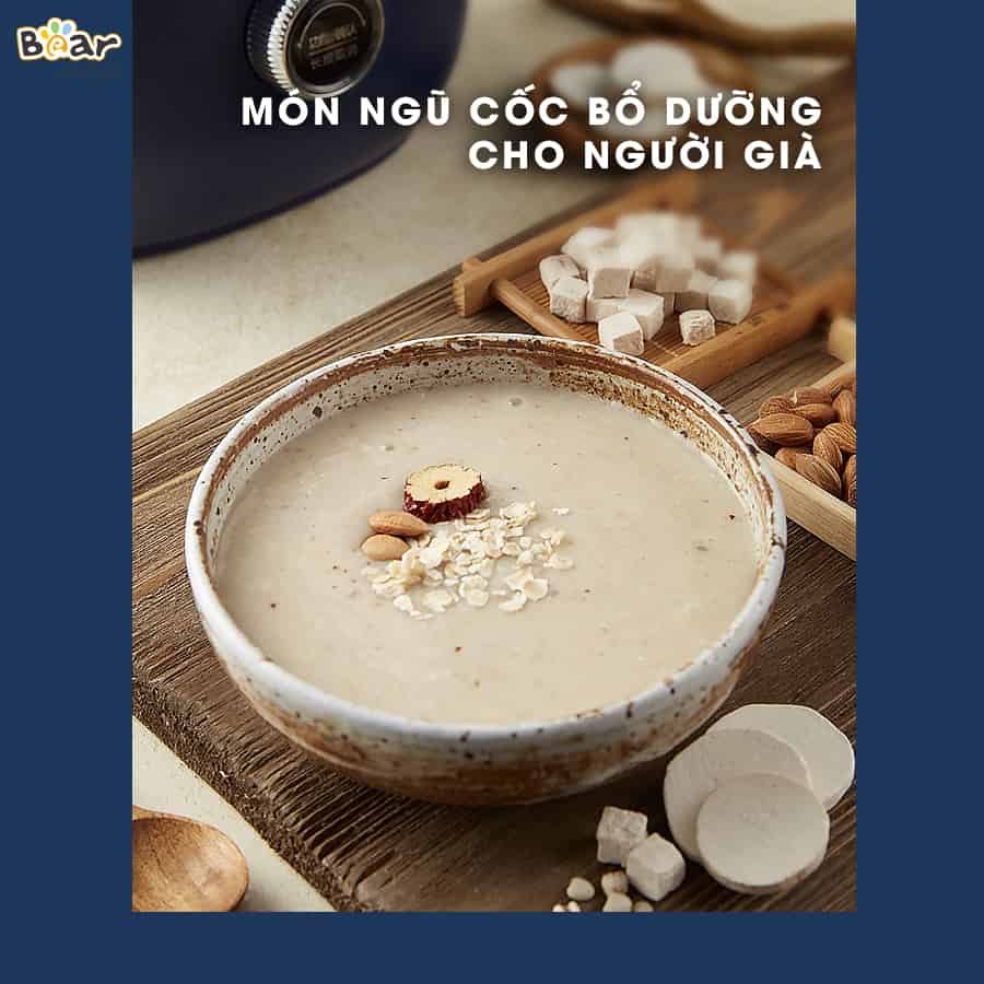[Bear Chính Hãng] Máy xay nấu đa năng cách âm Bear PBJ-B06S2 màu xanh tím than, dung tích 1.5L,công suất lớn làm sữa hạt